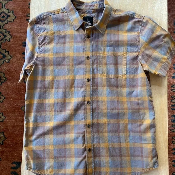 PRANA Men's Plaid Shirt Large *PRICE REDUCED* - Picture 2 of 8